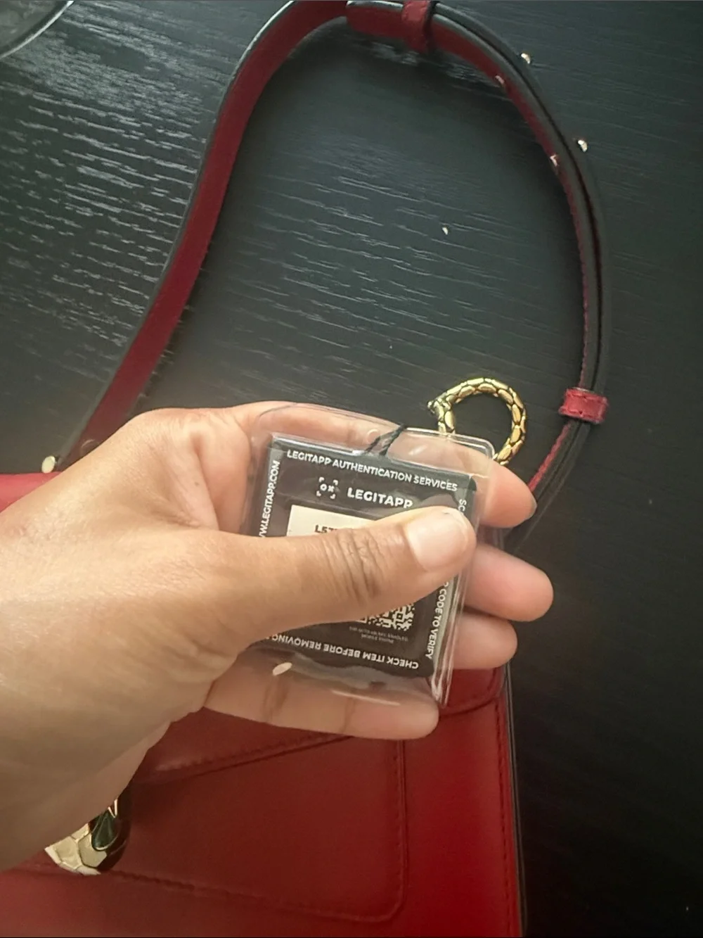 Bulgari Red Leather Crossbody with Serpenti Head Closure